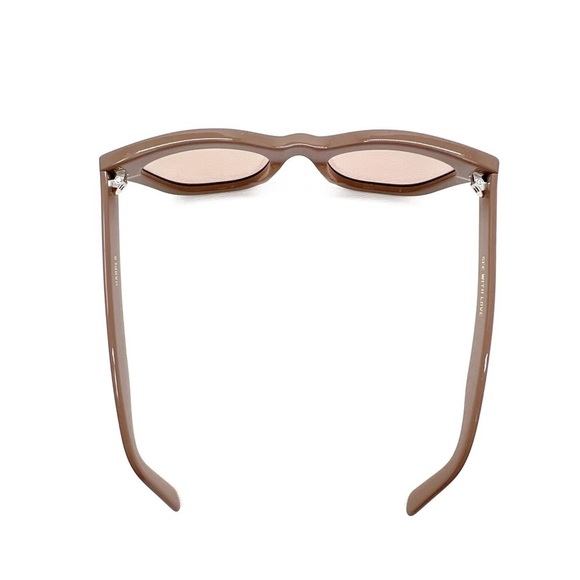 Harper Cat Eye Sunglasses by DL Eyewear Taupe (Brown/pink/gray) Acetate Cateye main image 11